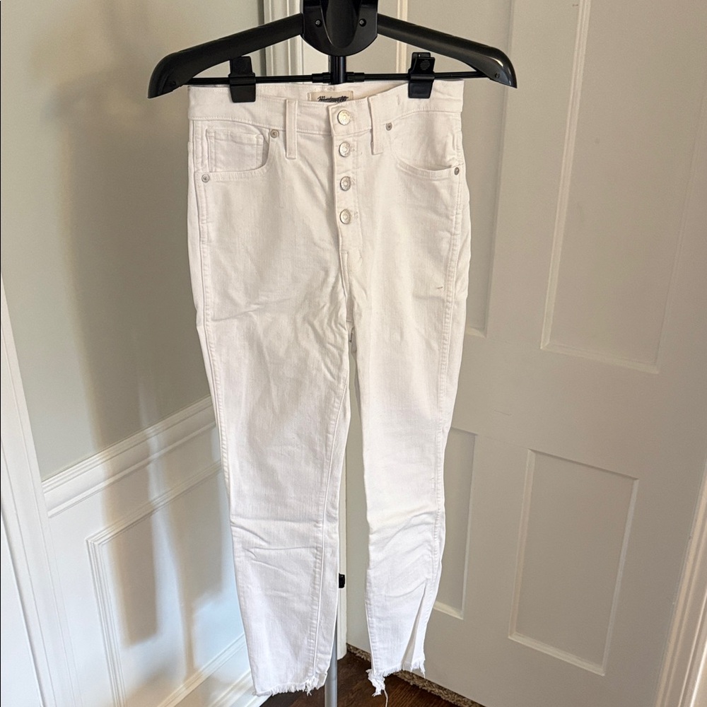 Madewell 10” High Rise Skinny  White Button-Fly Women's Jeans Size 27